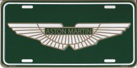 Aston Martin Embossed License Plate