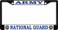 Army National Guard Black License Plate Frame
