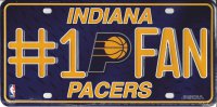 Indiana Pacers #1 Fan Metal License Plate