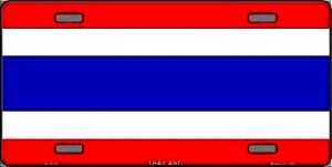 Thailand Flag Metal License Plate