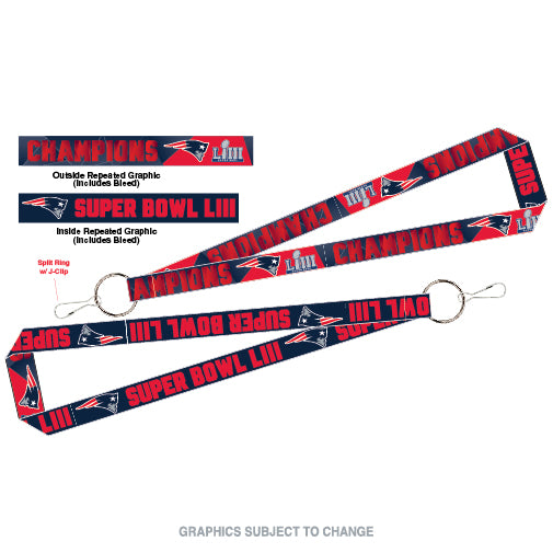 New England Patriots Super Bowl Champs Lanyard