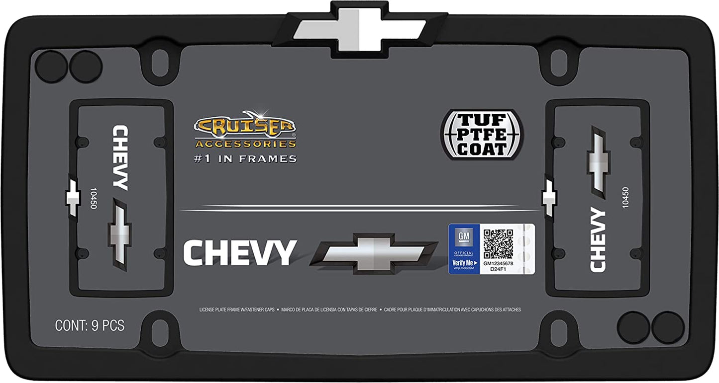 Chevy Adjustable Logo Tuf Coat License Plate Frame