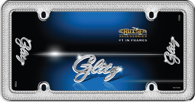 Glitz Bling Plastic License Plate Frame