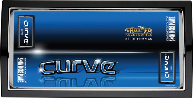 Curve Black Plastic License Plate Frame