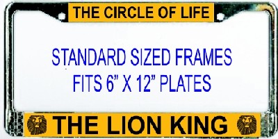 The Lion King Photo License Plate Frame