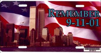 Remember 9-11-01 Photo License Plate