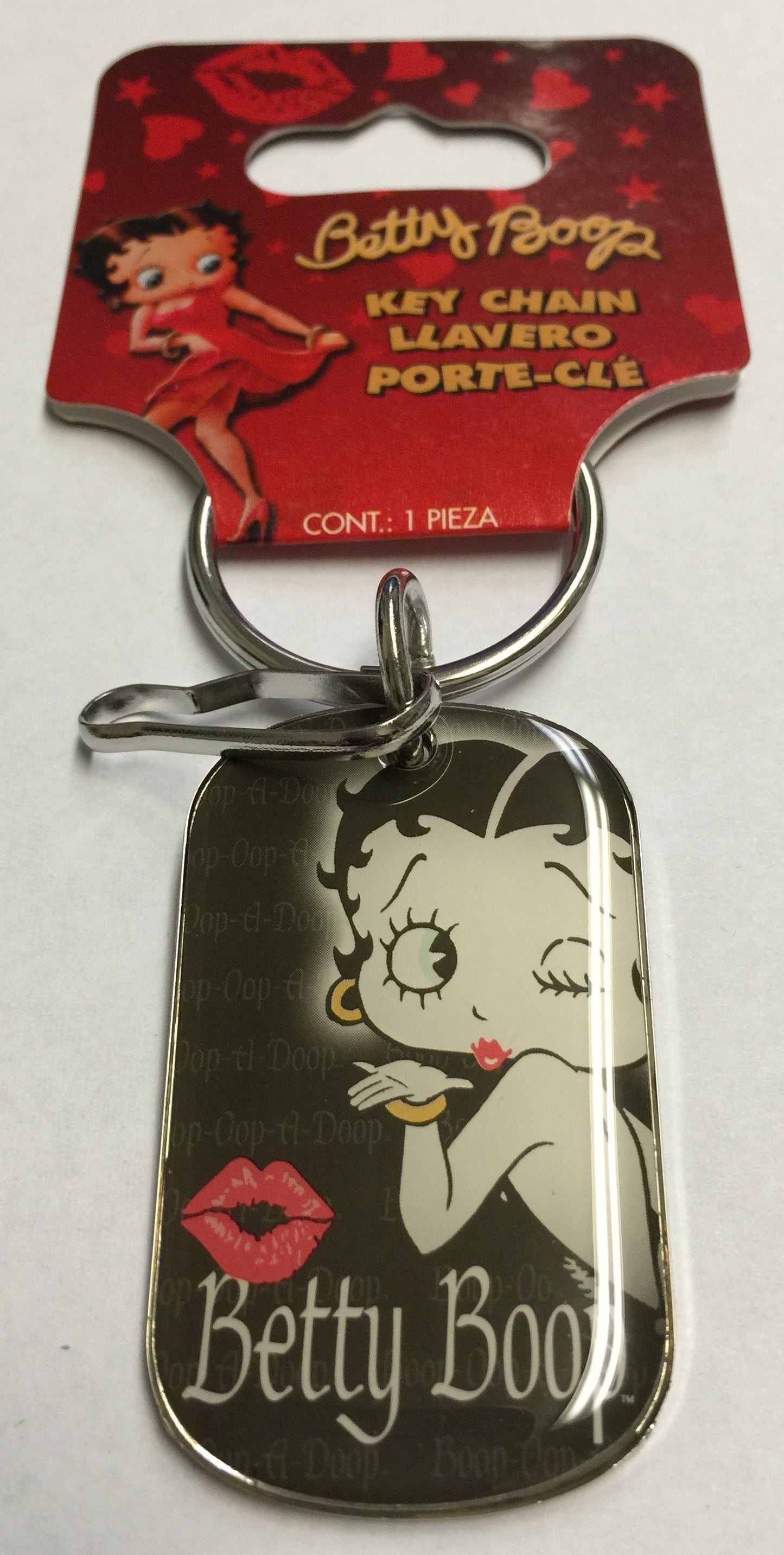 Betty Boop Dog Tag Keychain