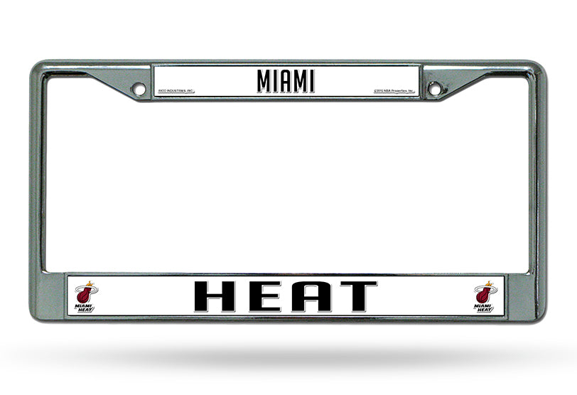 Miami Heat Chrome License Plate Frame