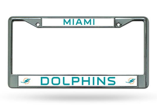 Miami Dolphins Chrome License Plate Frame