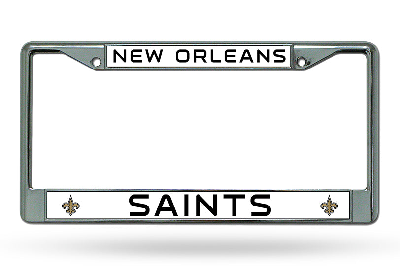 New Orleans Saints Chrome License Plate Frame