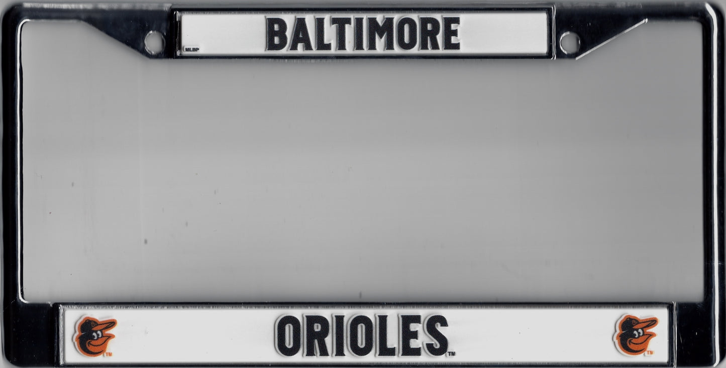 Baltimore Orioles Chrome License Plate Frame