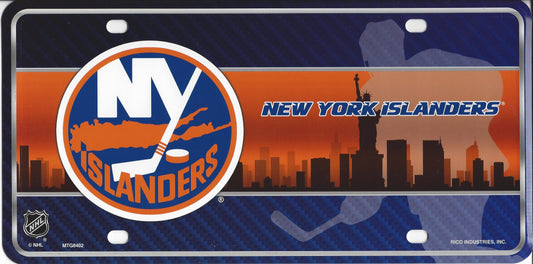 New York Islanders Metal License Plate