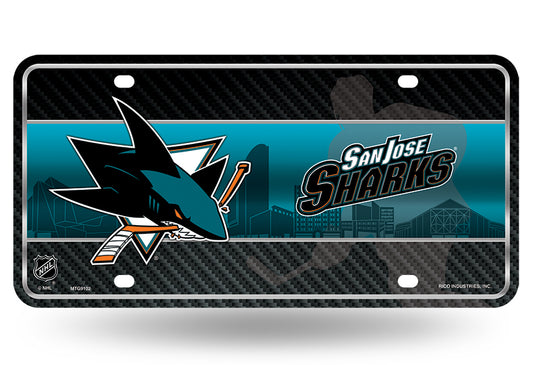 San Jose Sharks Metal license Plate