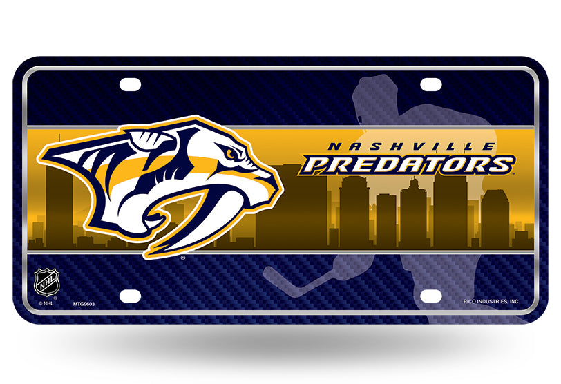 Nashville Predators Metal License Plate