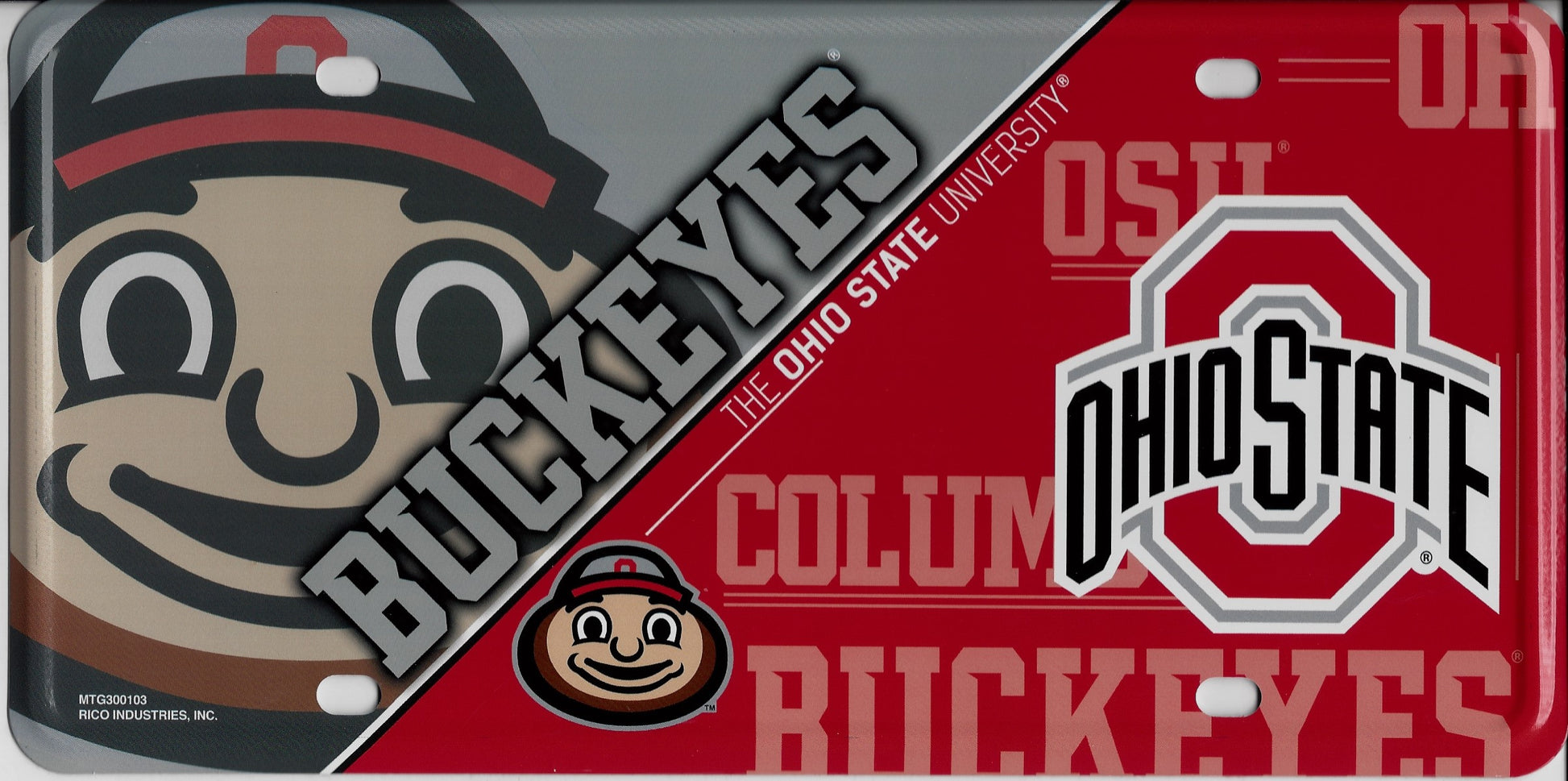 Ohio State Buckeyes Metal License Plate