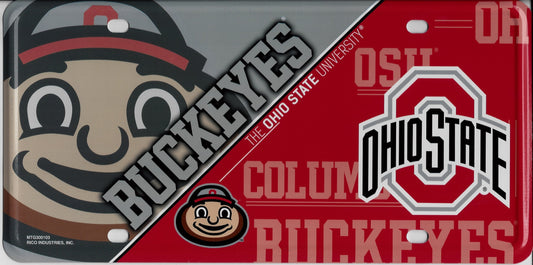 Ohio State Buckeyes Metal License Plate