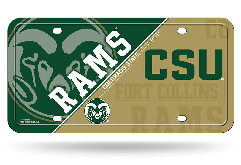 Colorado State Rams Metal License Plate