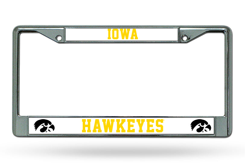 Iowa Hawkeyes Chrome License Plate Frame