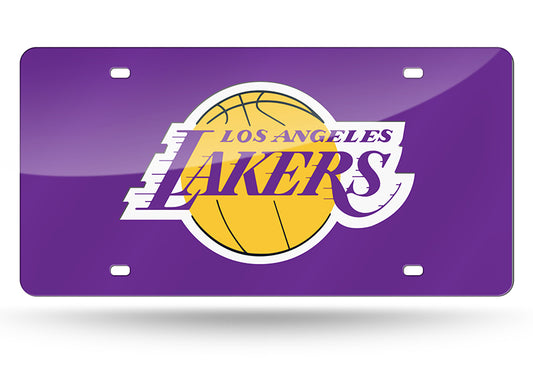 Los Angeles Lakers Purple Laser License Plate