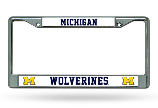 Michigan Wolverines Chrome License Plate Frame