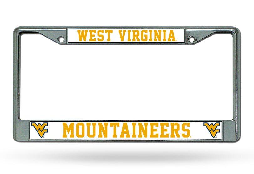 West Virginia Mountaineers Chrome License Plate Frame