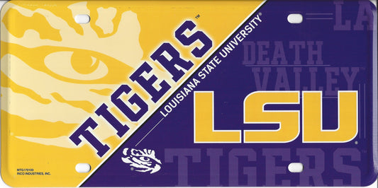 LSU Tigers Metal License Plate