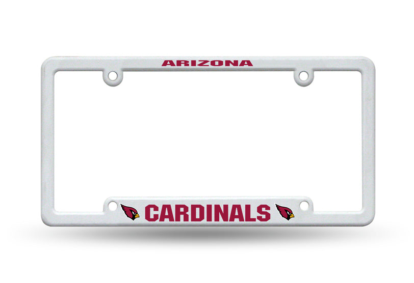 Arizona Cardinals White Plastic License Plate Frame