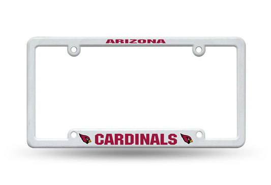 Arizona Cardinals White Plastic License Plate Frame