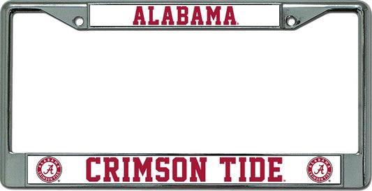 Alabama Crimson Tide Chrome License Plate Frame