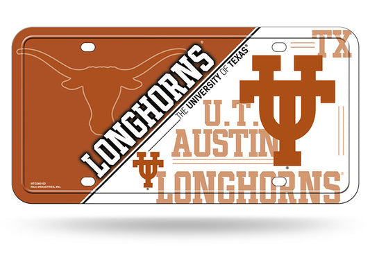 Texas Longhorns Metal License Plate