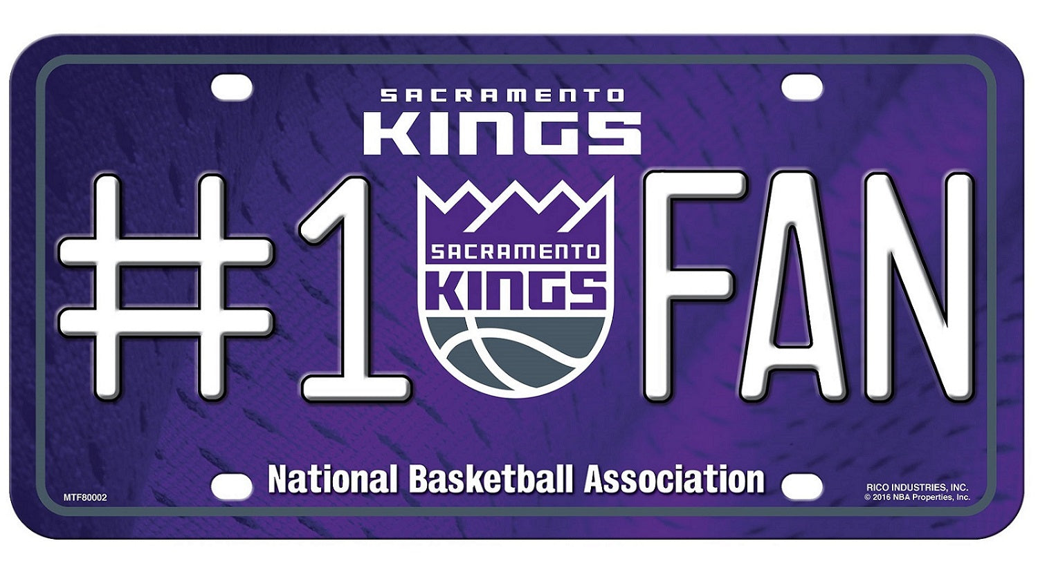 Sacramento Kings #1 Fan Metal License Plate