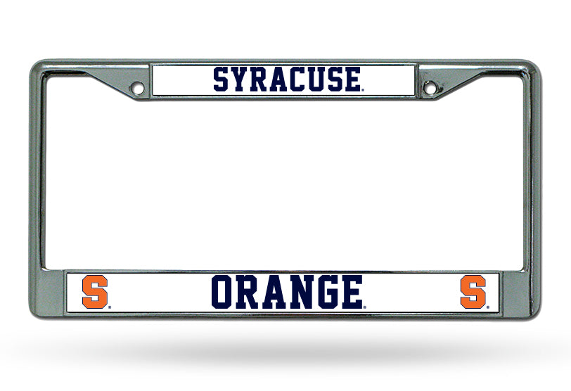 Syracuse Chrome License Plate Frame