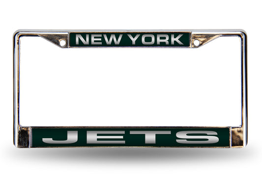 New York Jets Laser Chrome License Plate Frame