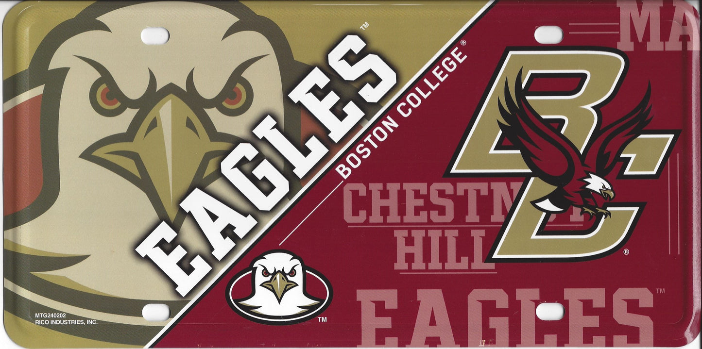 Boston College Eagles Metal License Plate