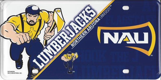 Northern Arizona Lumberjacks Metal License Plate