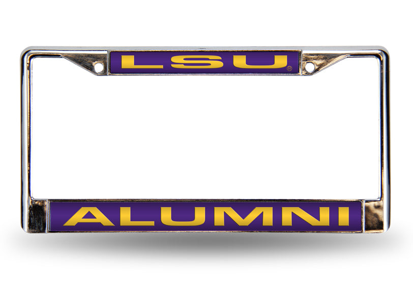 LSU Tigers Alumni Laser Chrome License Plate Frame