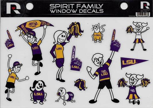 LSU Tigers Family Spirit Decal Set