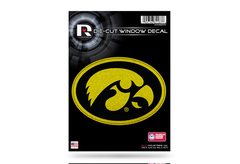 Iowa Hawkeyes Glitter Die Cut Vinyl Decals