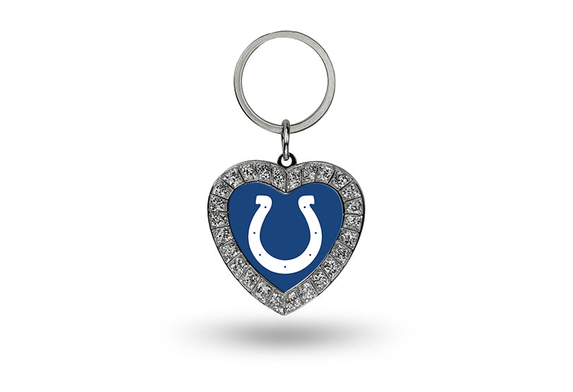 Indianapolis Colts Bling Rhinestone Heart Keychain