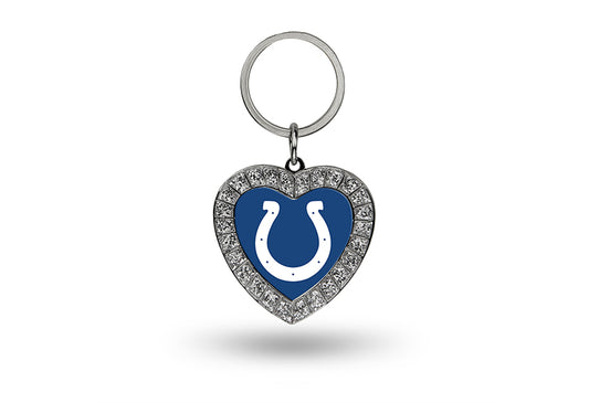 Indianapolis Colts Bling Rhinestone Heart Keychain