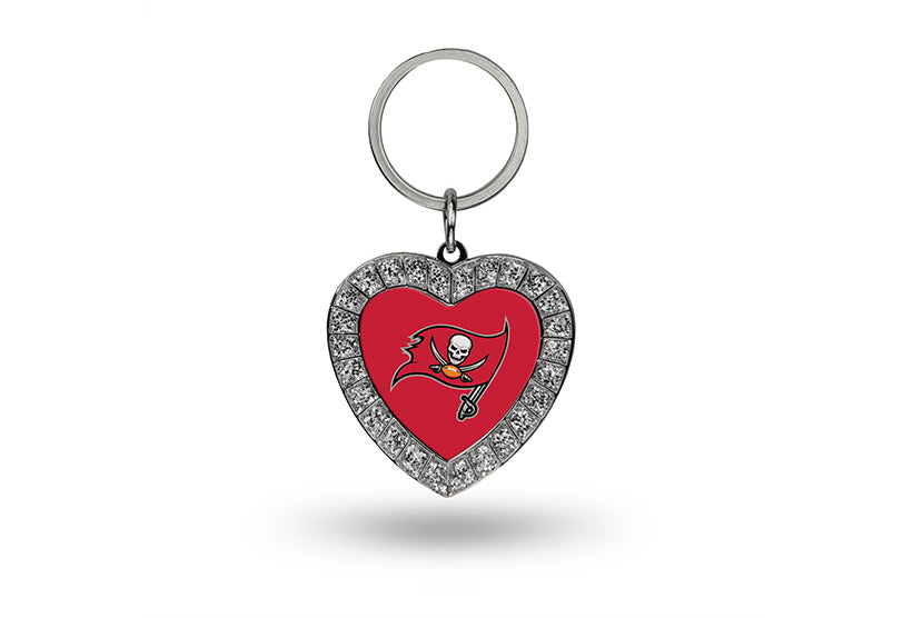 Tampa Bay Buccaneers Bling Rhinestone Heart Key Chain