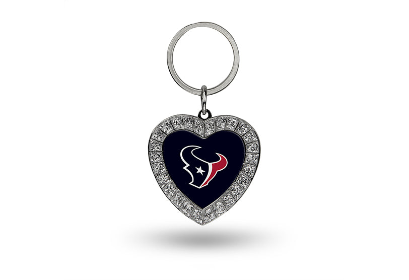 Houston Texans Bling Rhinestone Heart Keychain