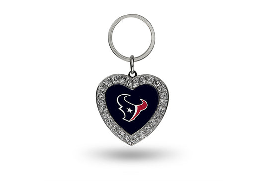 Houston Texans Bling Rhinestone Heart Keychain