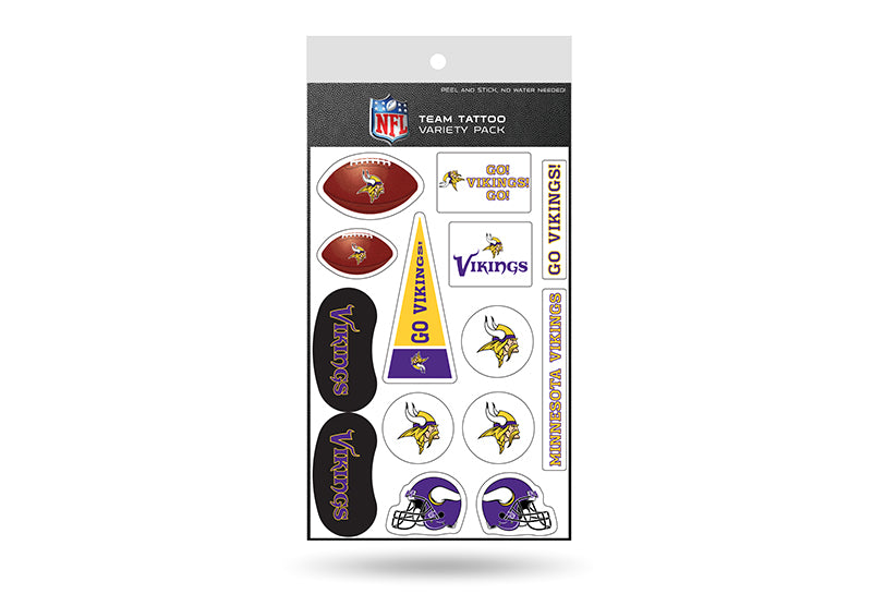 Minnesota Vikings Variety Pack Tattoo Set