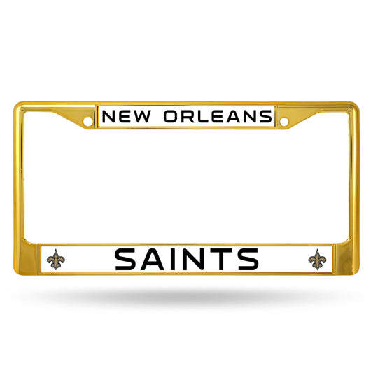 New Orleans Saints Anodized Gold License Plate Frame