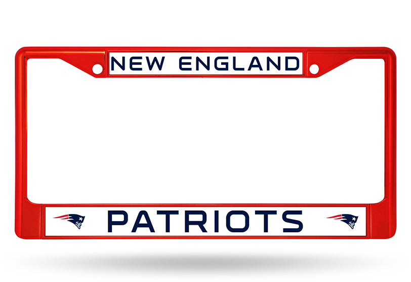 New England Patriots Red Anodized License Plate Frame