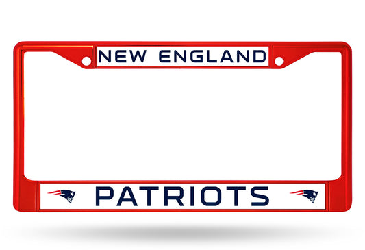 New England Patriots Red Anodized License Plate Frame