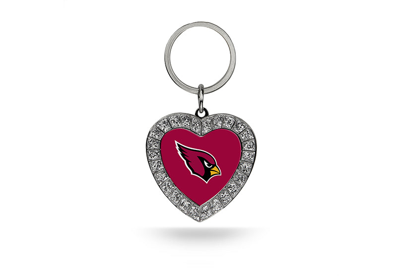 Arizona Cardinals Bling Rhinestone Heart Keychain