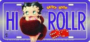 Betty Boop HI ROLLER License Plate