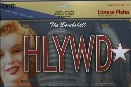 Marilyn Monroe HLYWD License Plate